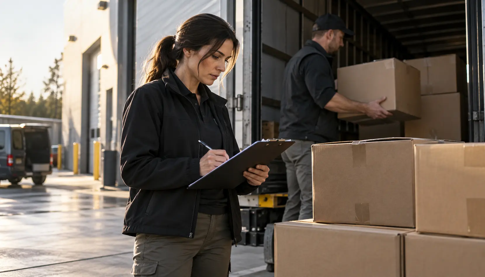 Delivery documentation and sealed cartons ready for contract compliance review.