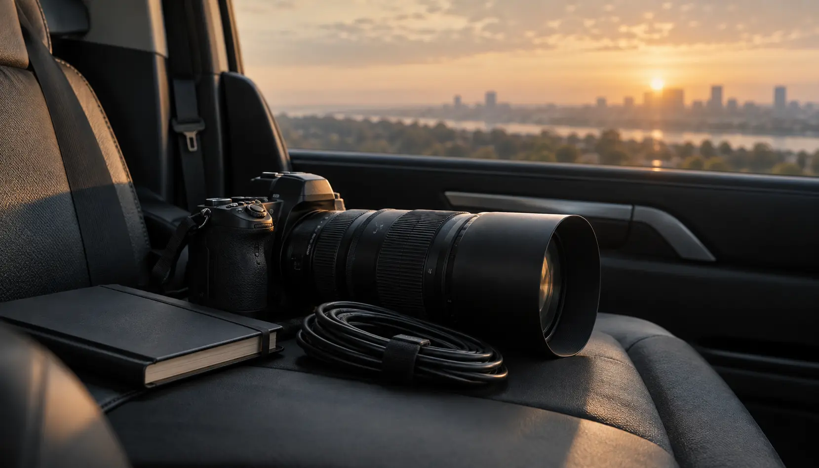 Camera equipment prepared for surveillance documentation.